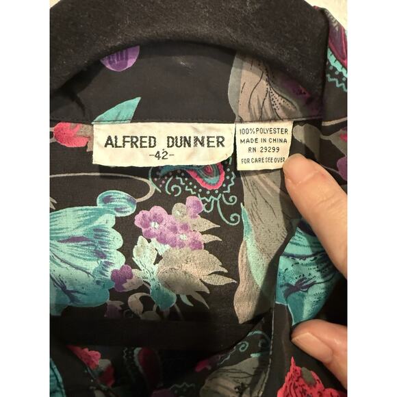 Vintage Alfred Dunner Floral Blouse Smocked Hem Top Shirt Womens Size 42 XL - Picture 6 of 7